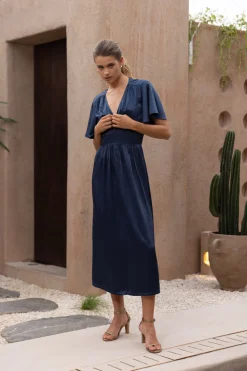 A Defining Moment Dress - Ash Blue