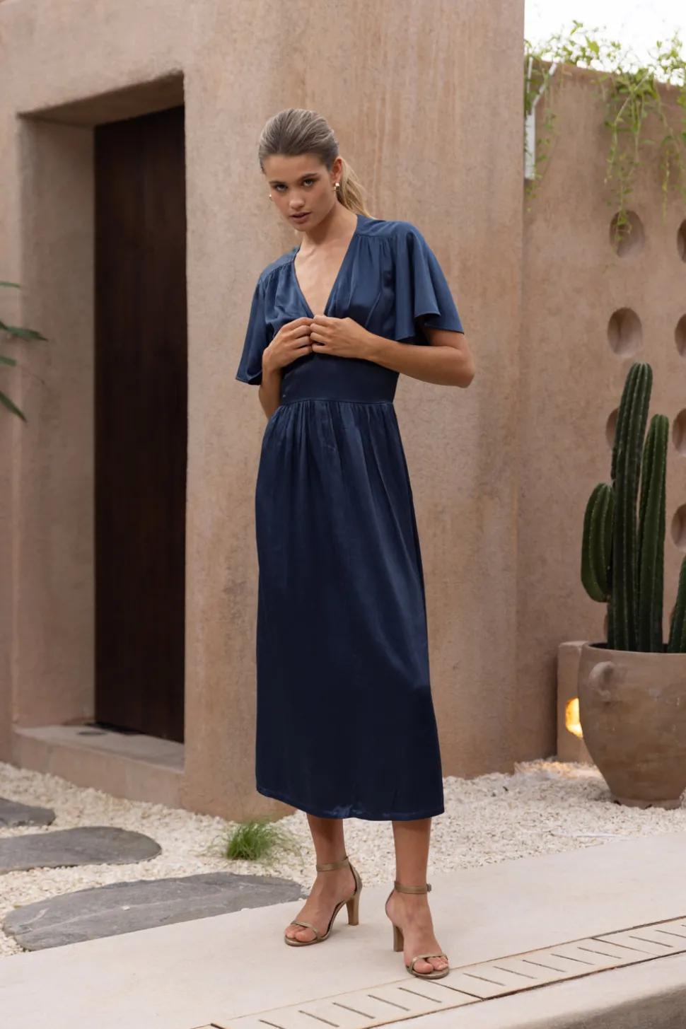 A Defining Moment Dress - Ash Blue