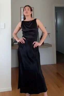 A Walk to Remember Dress - Black Satin