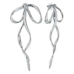 BLAK - GIMME - Allegra Bow Silver Earrings