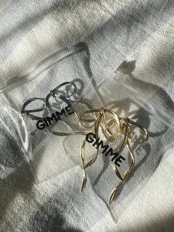 BLAK - GIMME - Allegra Bow Silver Earrings