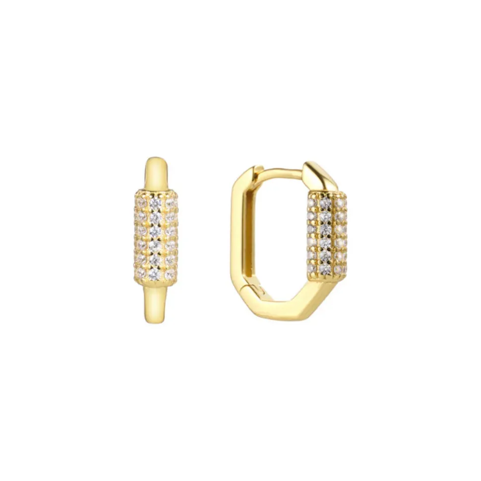 BLAK - GIMME - Rhinestone Gold Huggies