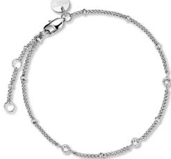 BLAK - Rosefield Triple Crystal Dot Chain Bracelet - Silver