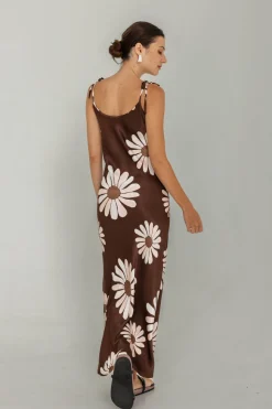 Bow Slip - Choc with White/Alyssa Nude/Black Peppa Hart Floral