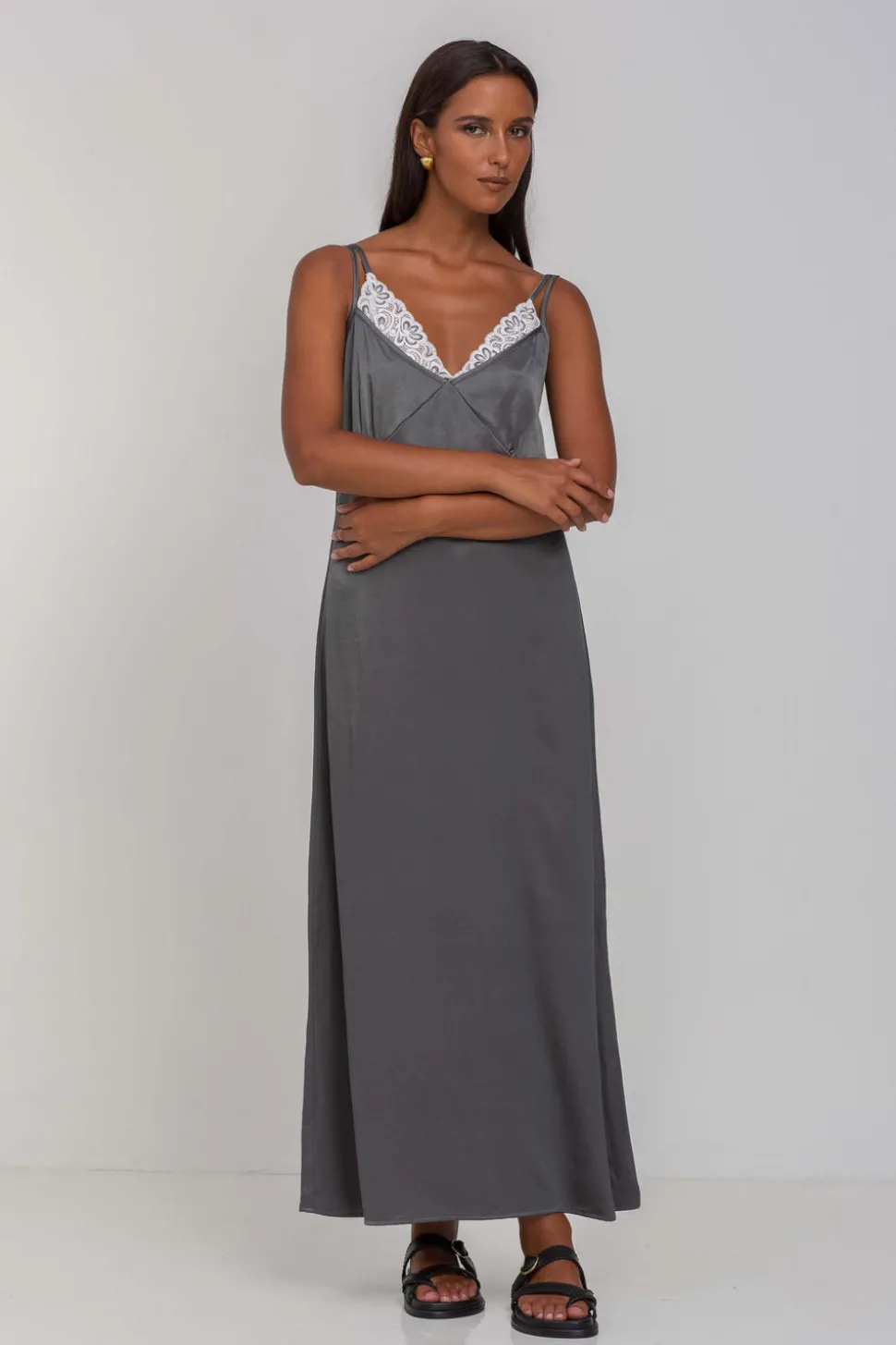 Bring Us Together Dress - Charcoal