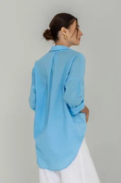 Defiant Shirt - Blue with Peppa Hart Flower
