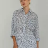 Defiant Shirt - Ivory with Dark Sky/Blueberry Bliss/Black Mini Peppa Hart Floral