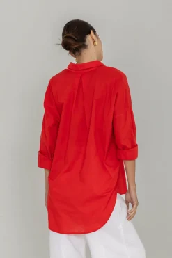 Defiant Shirt - Red with Peppa Hart Flower