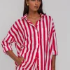 Defiant Shirt - Red/White Bold Stripe