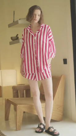 Defiant Shirt - Red/White Bold Stripe