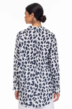 Defiant Shirt - Exclusive Ivory/Midnight Leopard Print