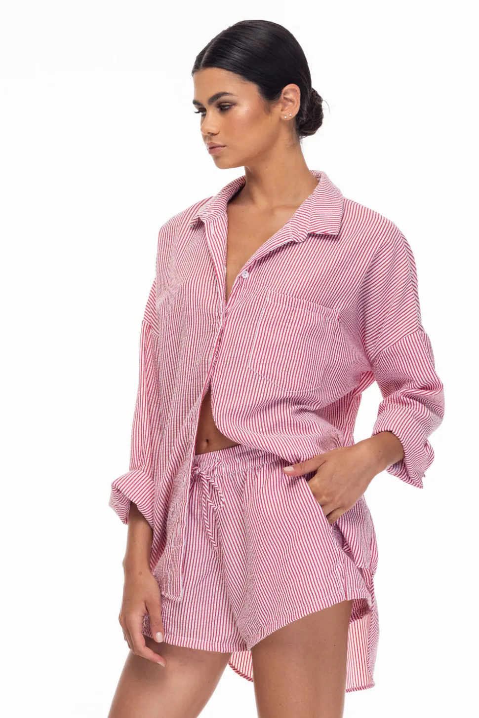 Defiant Shirt - Red/White Stripe