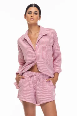 Defiant Shirt - Red/White Stripe