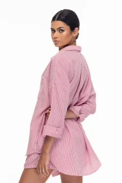 Defiant Shirt - Red/White Stripe