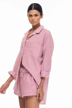 Defiant Shirt - Red/White Stripe
