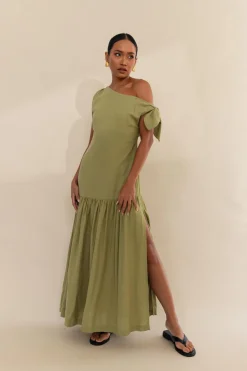Dhalia Dress - Crispy Moss