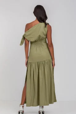 Dhalia Dress - Crispy Moss