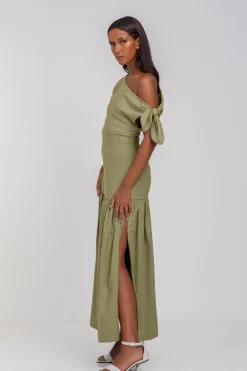 Dhalia Dress - Crispy Moss