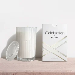 ECOYA - White Musk & Warm Vanilla Celebration Candle - 345g Soy Candle