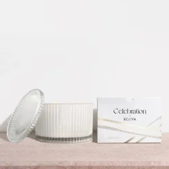 ECOYA - White Musk & Warm Vanilla Grand Celebration Candle - 900g Soy Candle