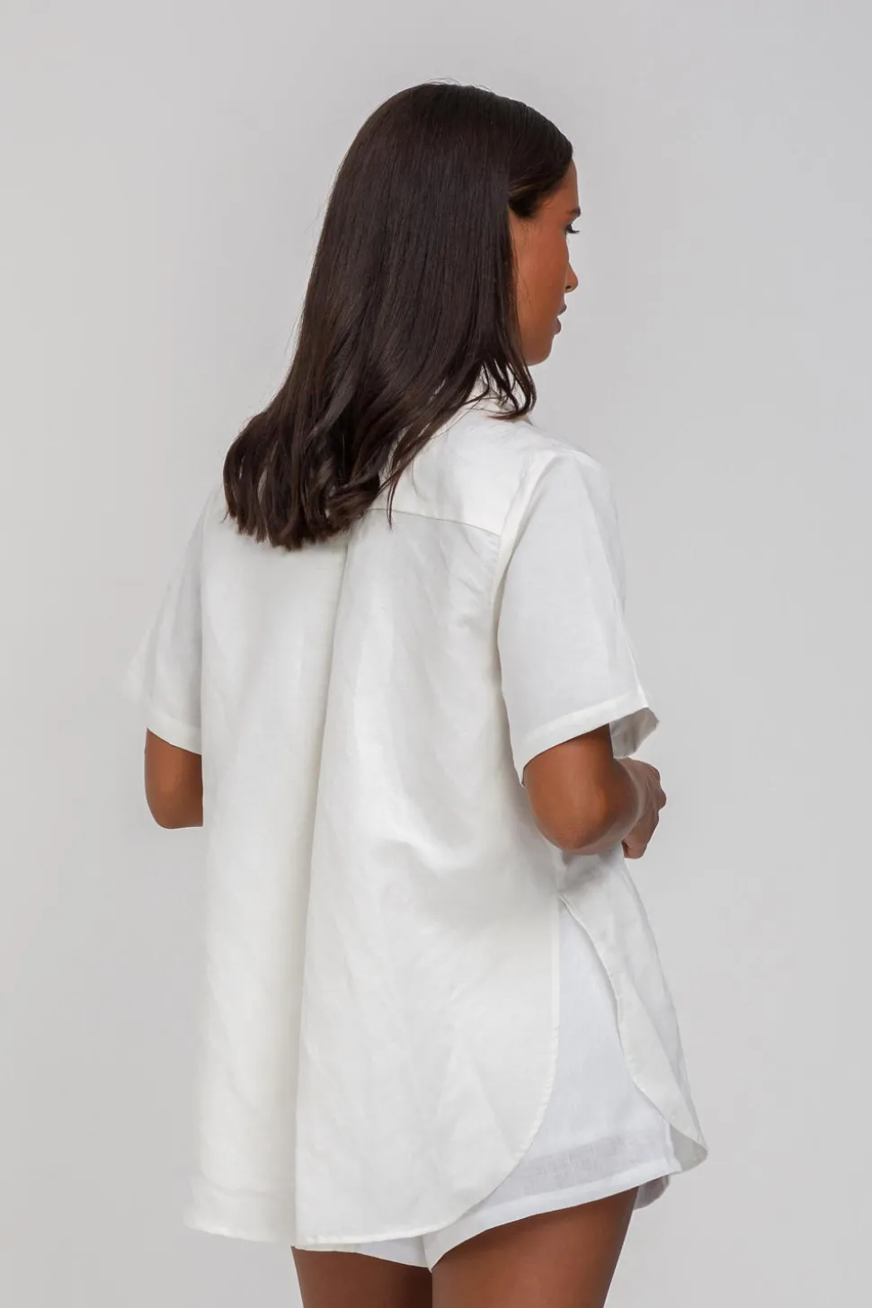 Felix Shirt - Ivory with Chocolate Peppa Hart Flower