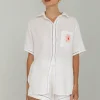 Felix Shirt - Ivory with Pink Peppa Hart Flower