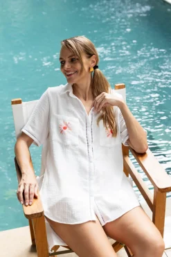 Felix Shirt - Ivory with Pink Peppa Hart Flower