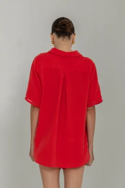 Felix Shirt - Red with Peppa Hart Flower