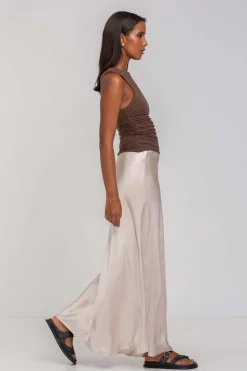 Find Me Wrap Skirt - Sand Grey