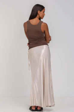 Find Me Wrap Skirt - Sand Grey