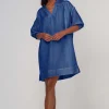 First Spark Dress - Denim Blue