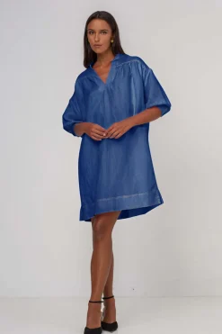 First Spark Dress - Denim Blue