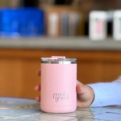 Frank Green - 12oz Ceramic Coffee Cup with Hinged Lid - Blush
