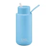 Frank Green - 34oz Reusable Bottle (straw) - Sky Blue
