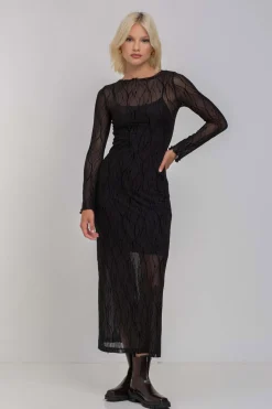 Gigi Dress - Black Vines