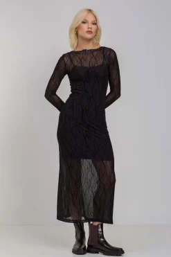 Gigi Dress - Black Vines