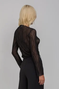 Gigi Top - Black Vines