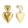 GIMME - Alexandra Double Heart Earrings - Gold