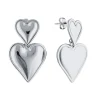 GIMME - Alexandra Double Heart Earrings - Silver