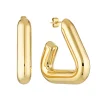 GIMME - Eliza Triangle Hoop Gold Earrings