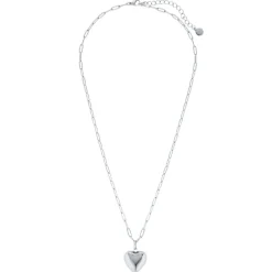 GIMME - Ella Puffy Heart Necklace - Silver