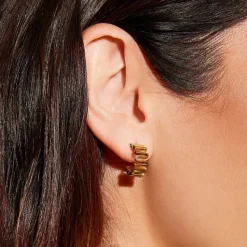 GIMME - Leigh Wavy Gold Hoops