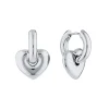 GIMME - Lisa Puffy Heart Silver Earrings