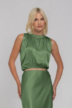 H25/1302 Exuberance Top - Dried Mint