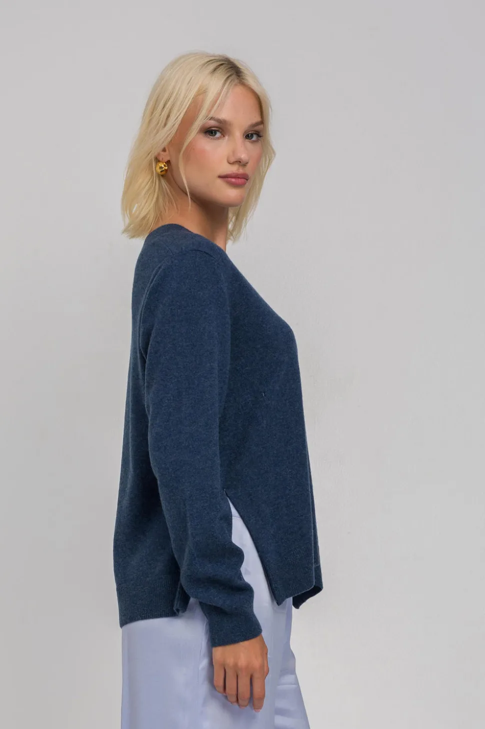 Helios Light Jumper - Denim Blue Marle
