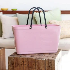 Hinza - Green Plastic Bag - Dusty Pink