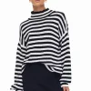 Hold Me Back Jumper - Black/Ivory Stripe