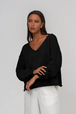 Keep Me Close Sweater - Black