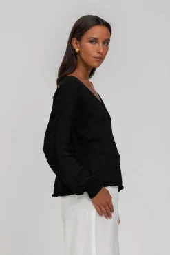 Keep Me Close Sweater - Black