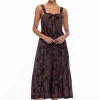 Kiss Me Again Dress - Black/Chocolate Floral Print